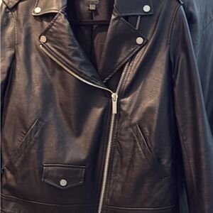 Armani Exchange Black Leather Jacket
